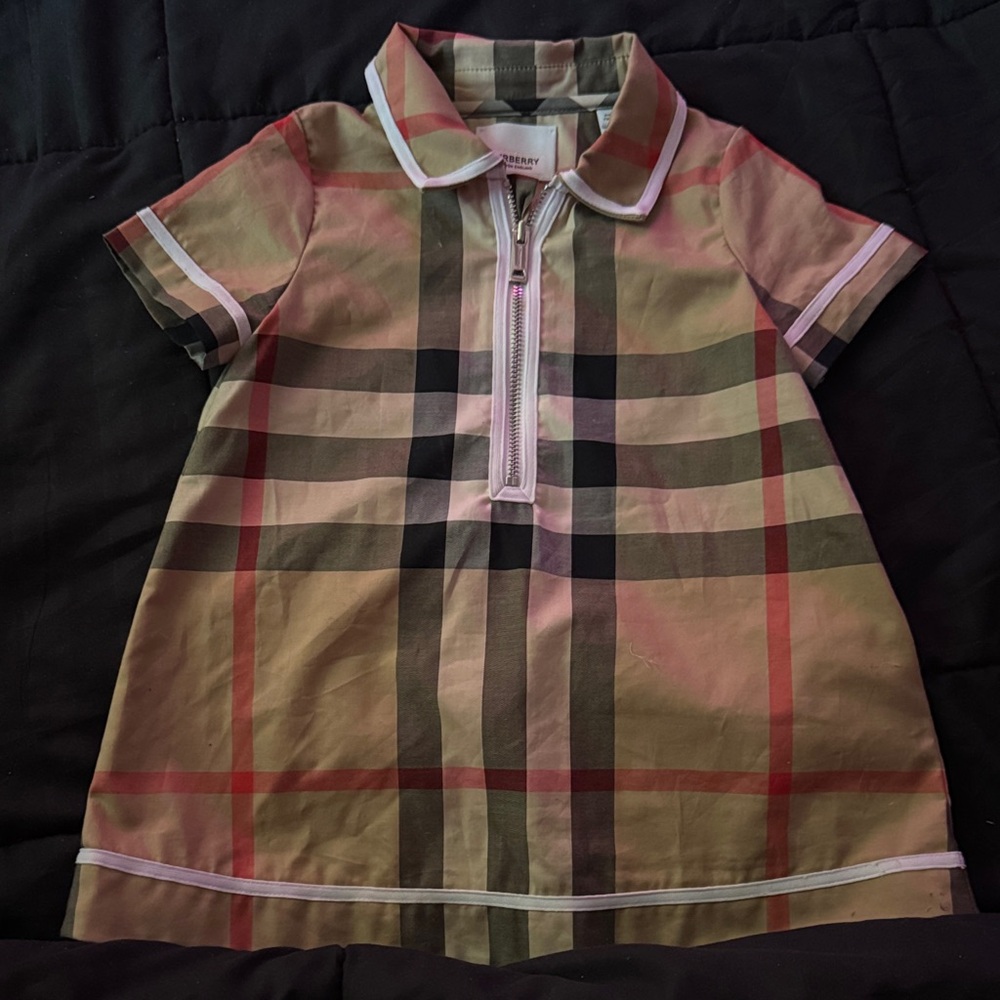 Burberry Kids Tan Plaid Button Down Shirt